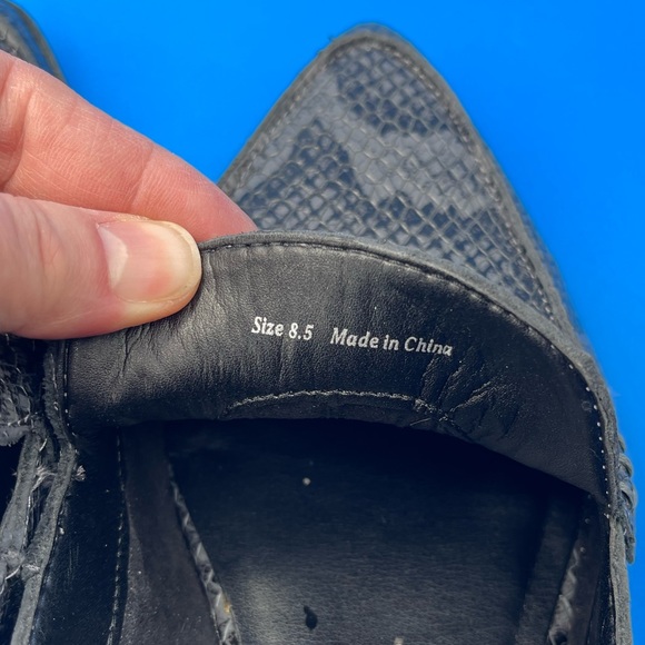 DOLCE VITA Arlene Charcoal Snake Print Oxford Shoes Women’s Size 8.5 - Picture 11 of 11